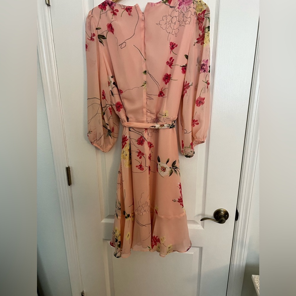Silk floral dress size 16.